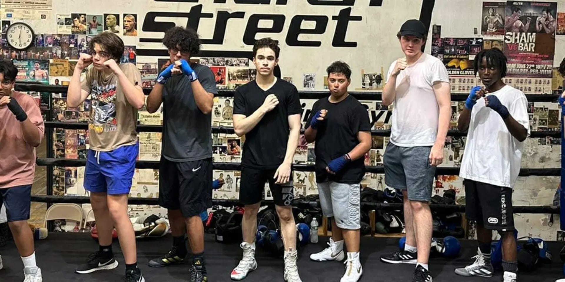 kids training box class at Church Street Boxing Gym