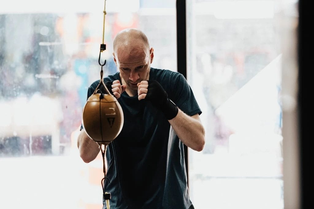 Man training box at Church Street Boxing Gym